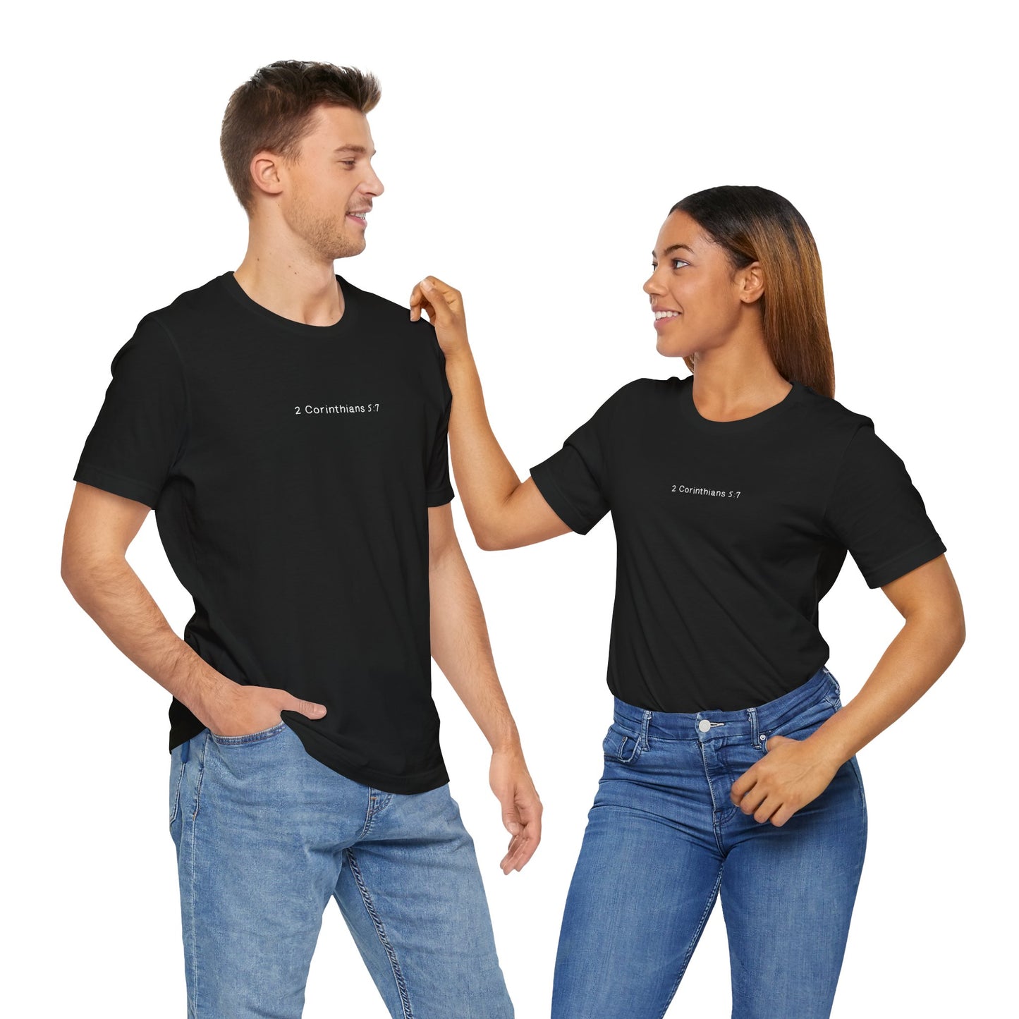 Walk by Faith Unisex T-Shirt — 2 Corinthians 5:7 | Air Jesus