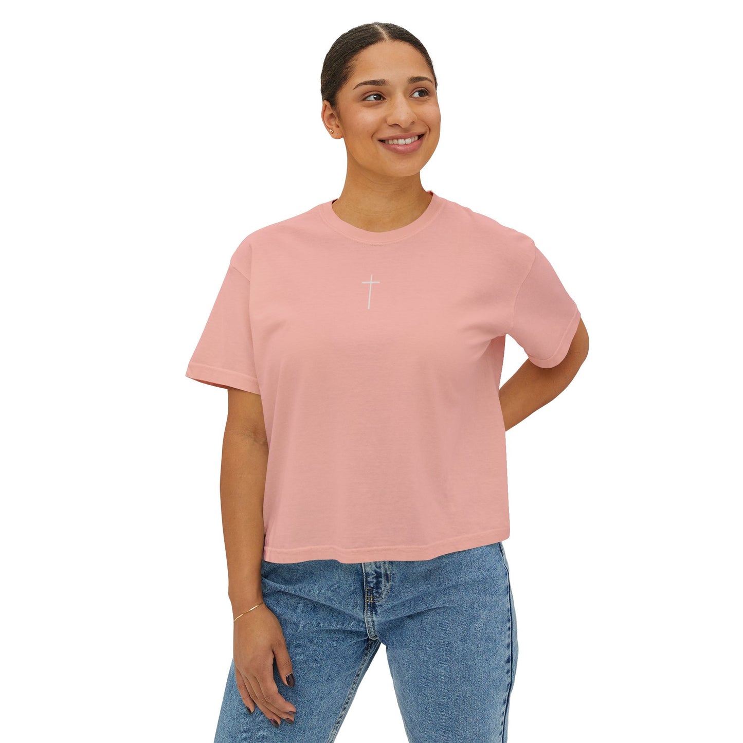 Jesus Saves Cropped Christian T-Shirt – Ephesians 2:8-9