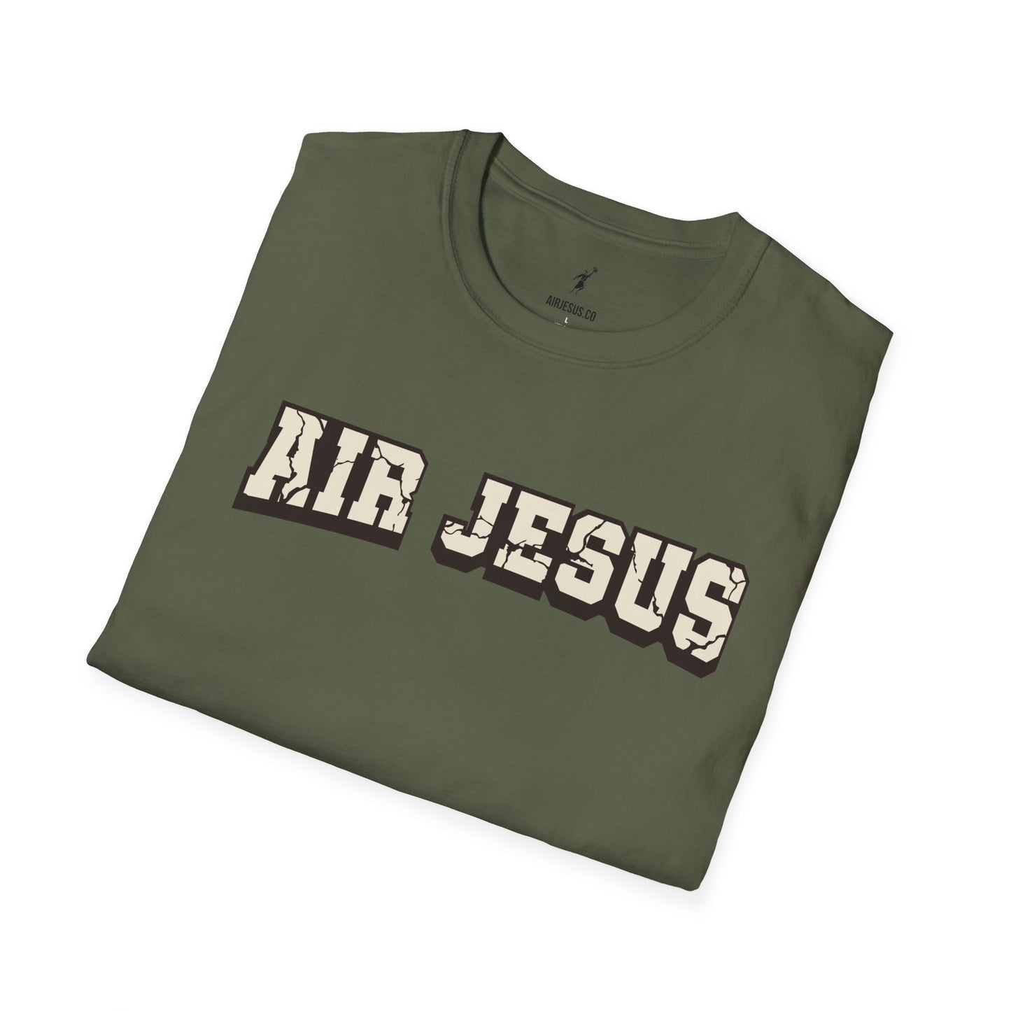 Air Jesus Cracked Text Christian T-Shirt