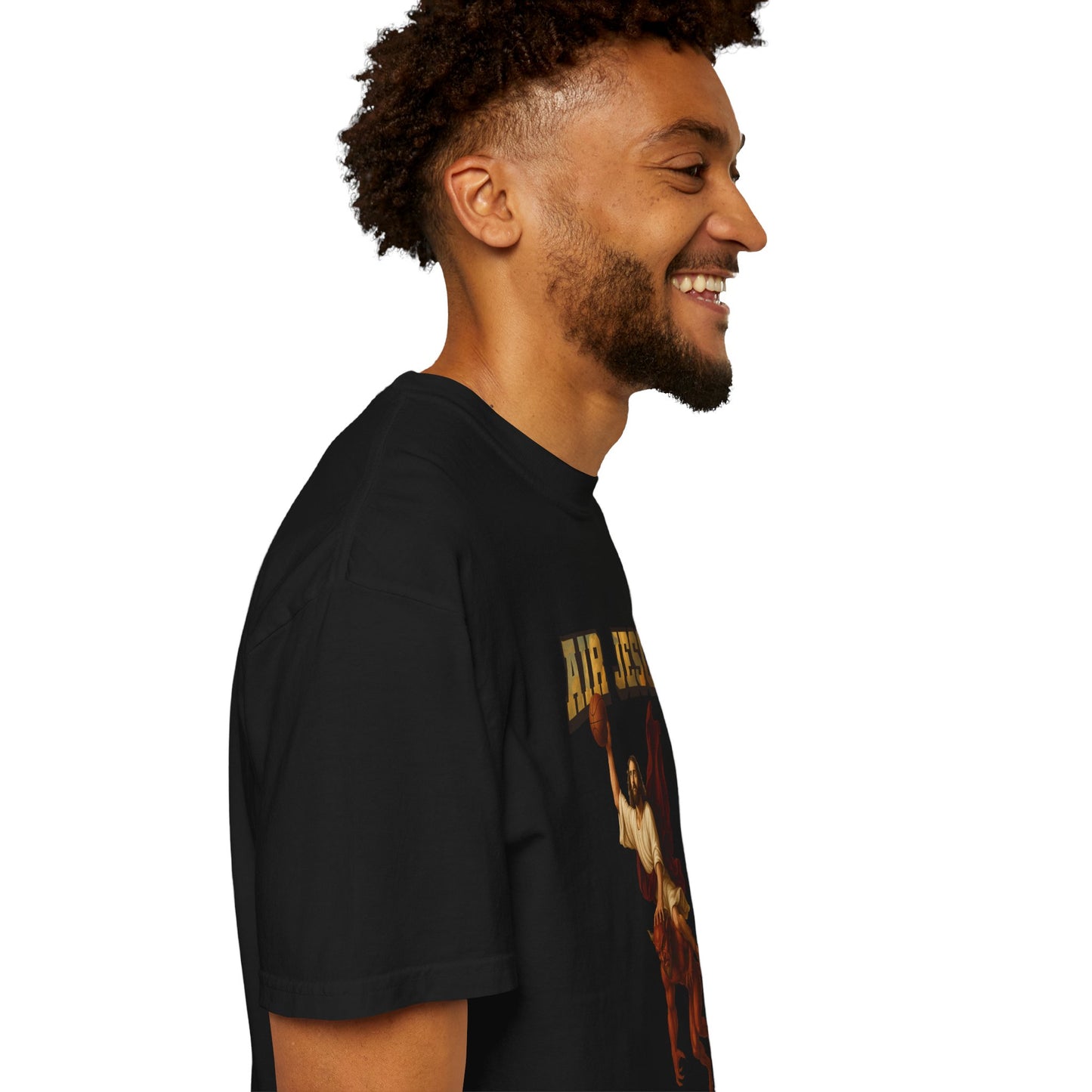 Jesus Dunking Basketball Clouds Christian T-Shirt | Air Jesus