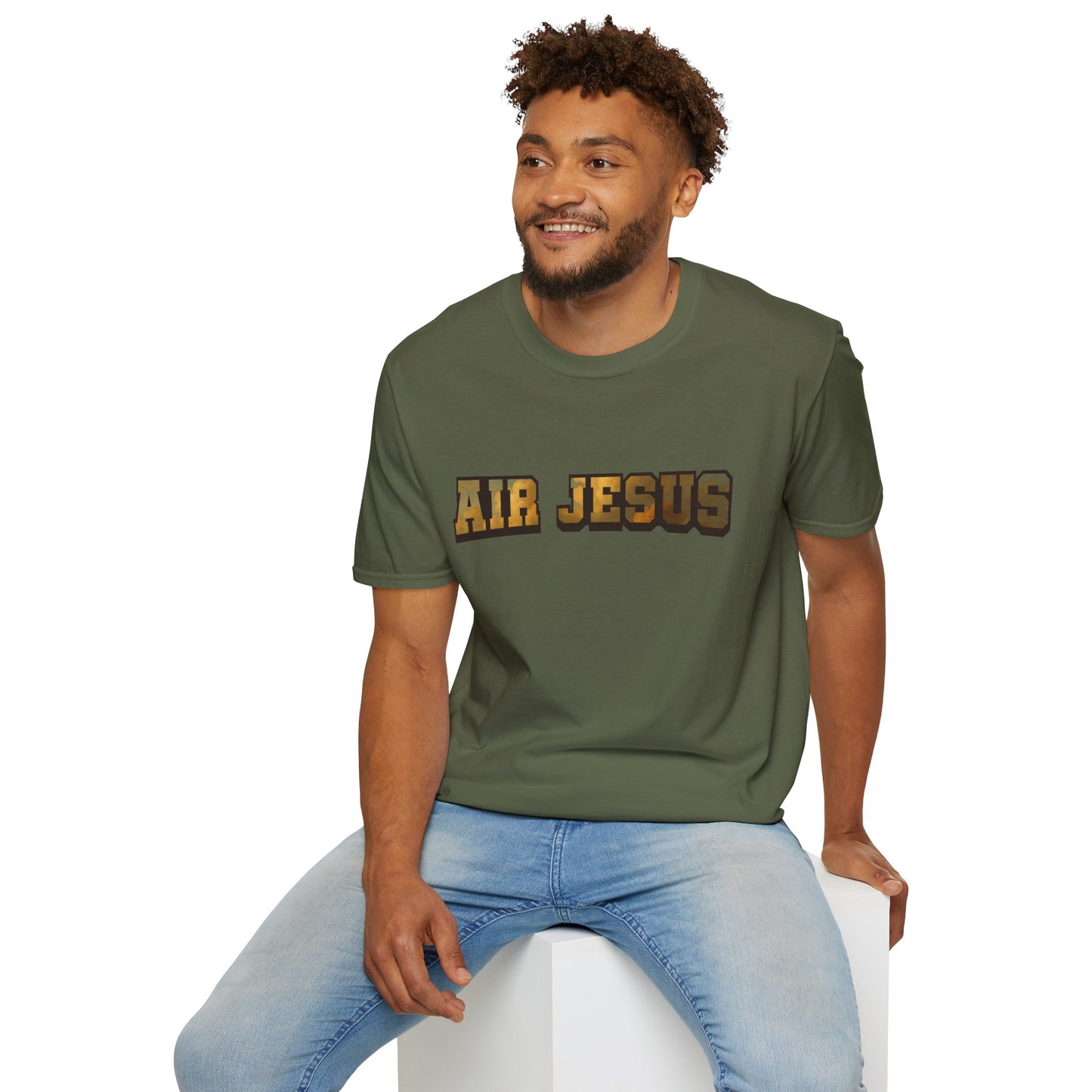 Air Jesus Golden Clouds Christian T-Shirt