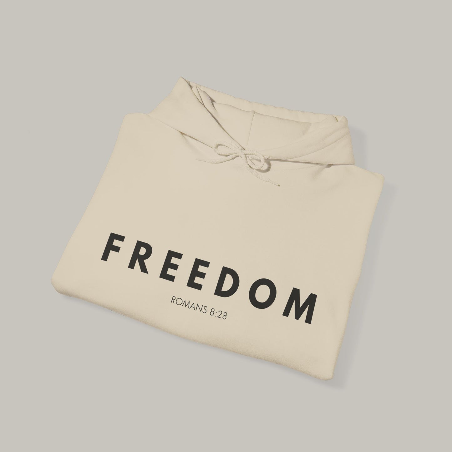 Unisex Charlie Kirk FREEDOM Hoodie – Romans 8:28 “God Works for the Good”