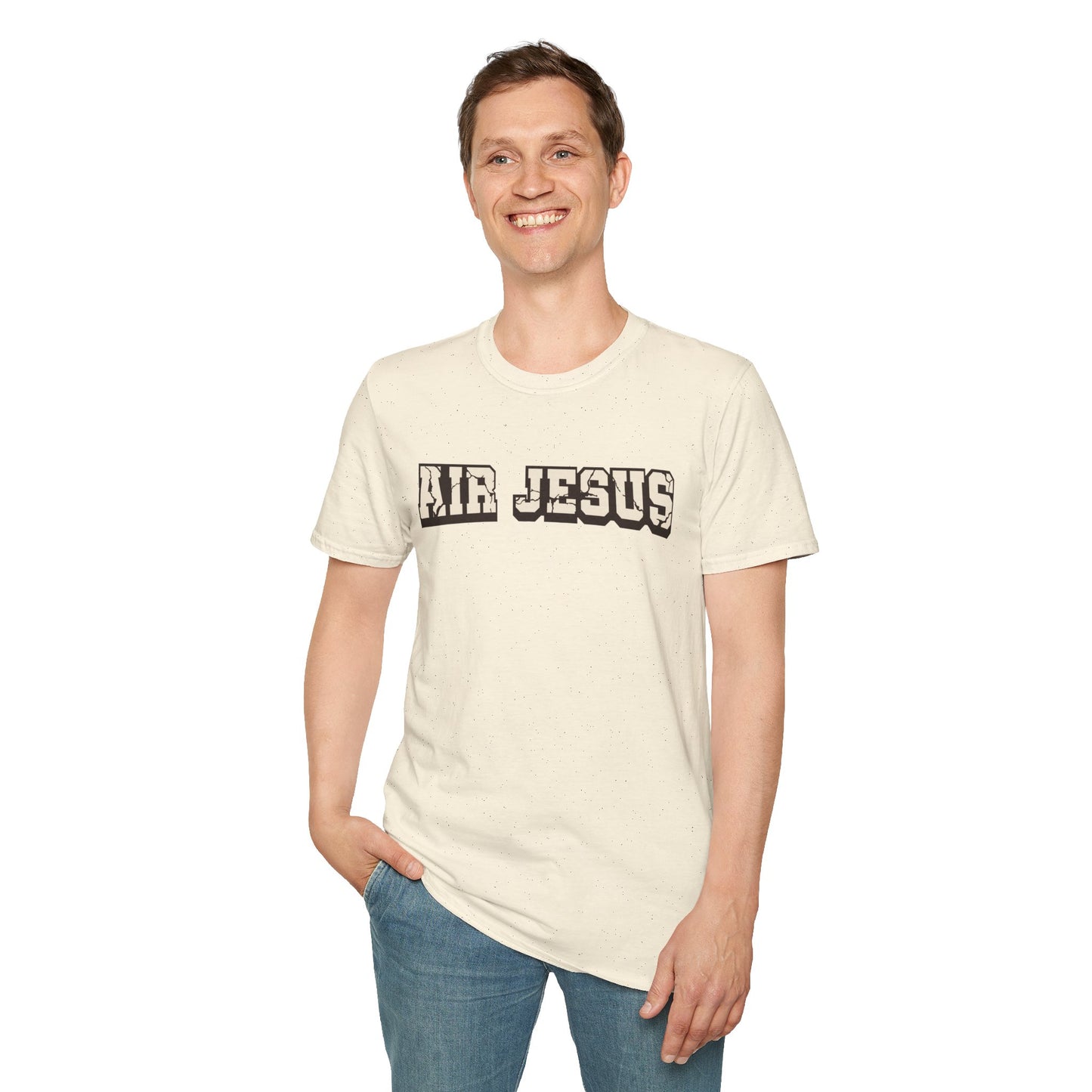 Air Jesus Cracked Text Christian T-Shirt