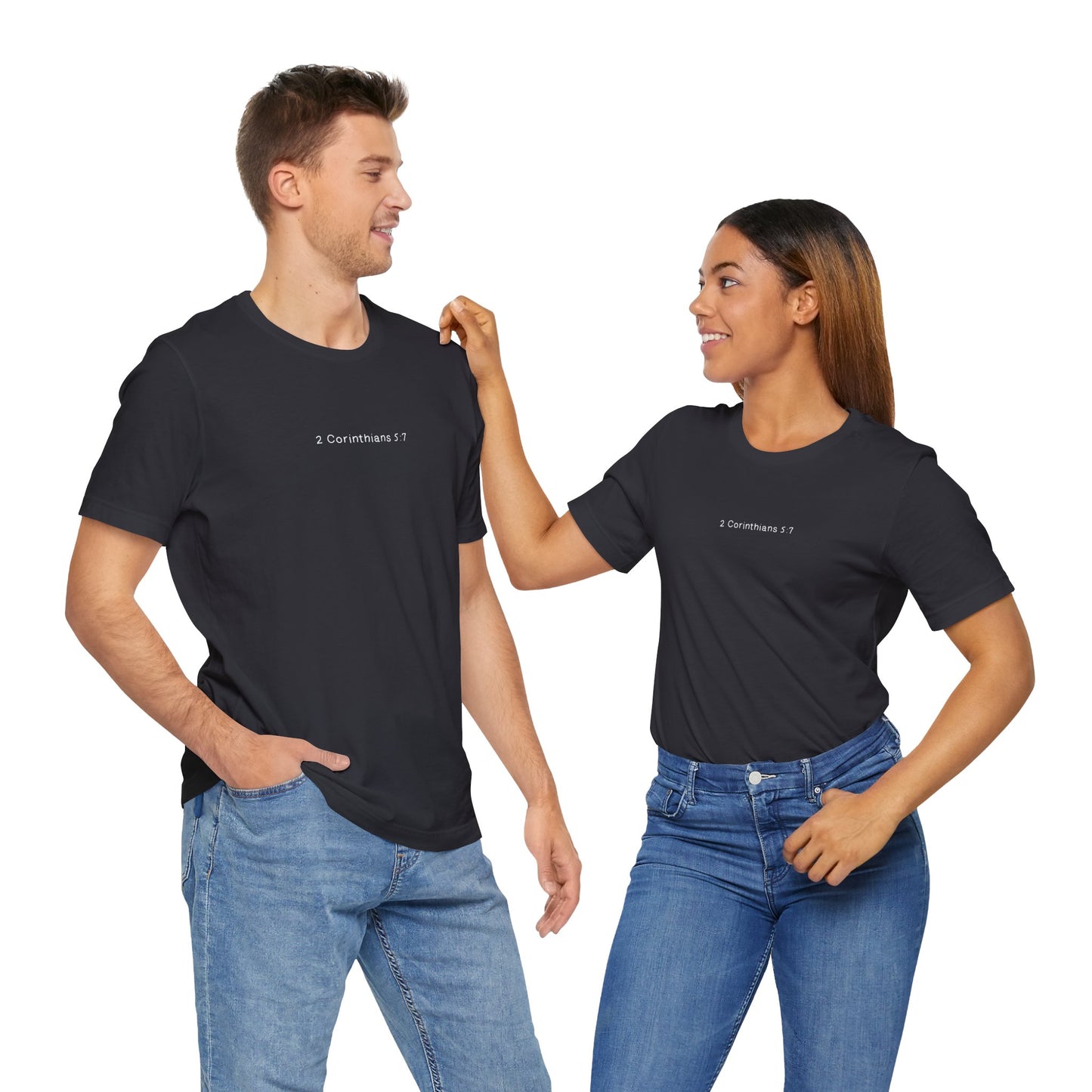 Walk by Faith Unisex T-Shirt — 2 Corinthians 5:7 | Air Jesus