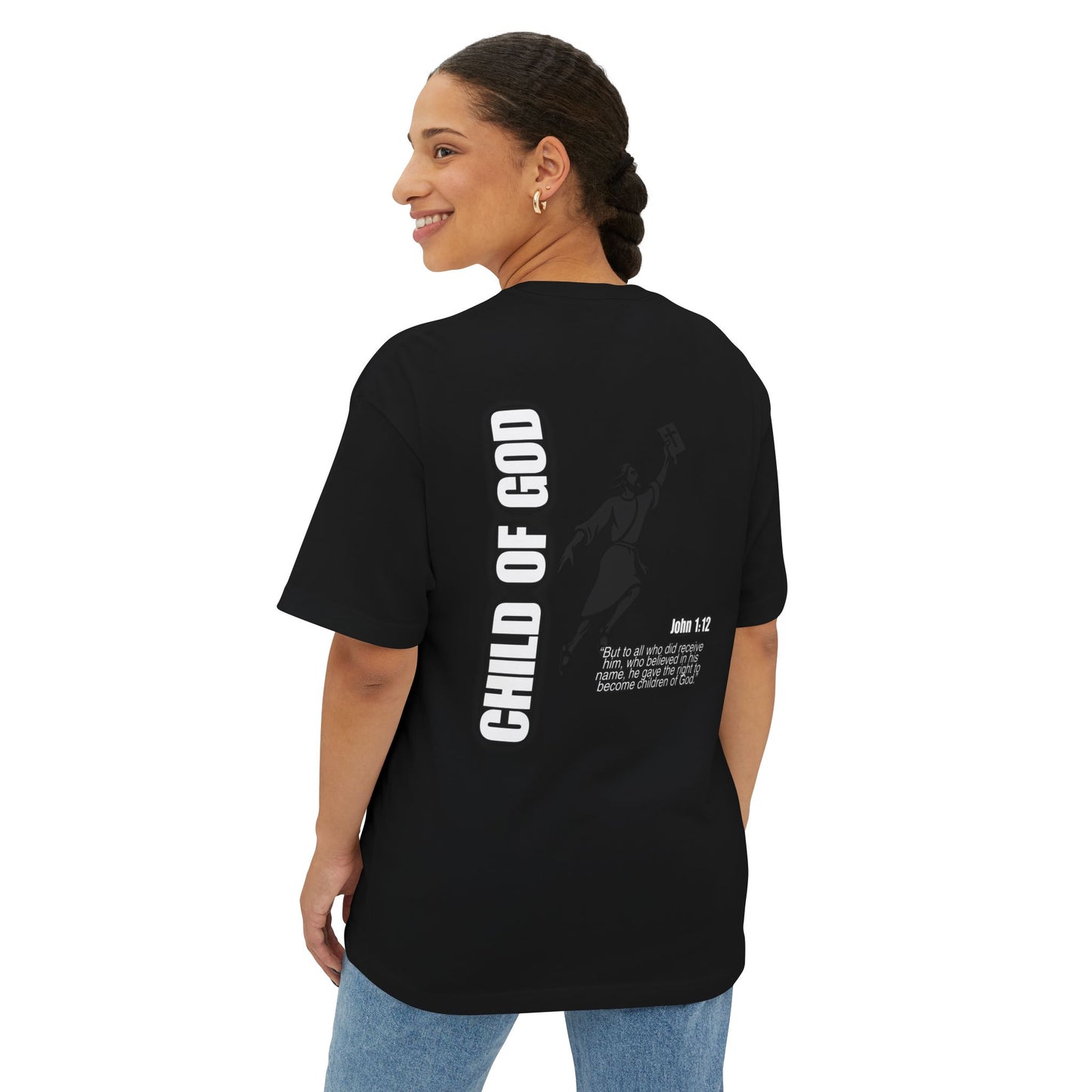 Oversized Child of God T-Shirt — John 1:12 | Air Jesus