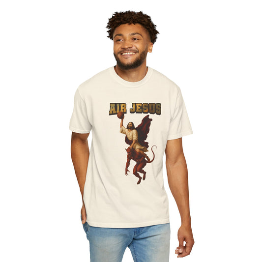 Jesus Dunking Basketball Clouds Christian T-Shirt | Air Jesus