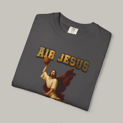 Jesus Dunking Basketball Clouds Christian T-Shirt | Air Jesus