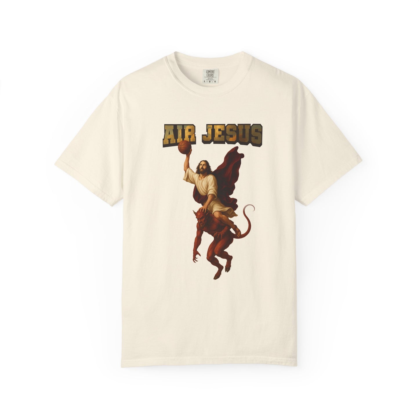 Jesus Dunking Basketball Clouds Christian T-Shirt | Air Jesus