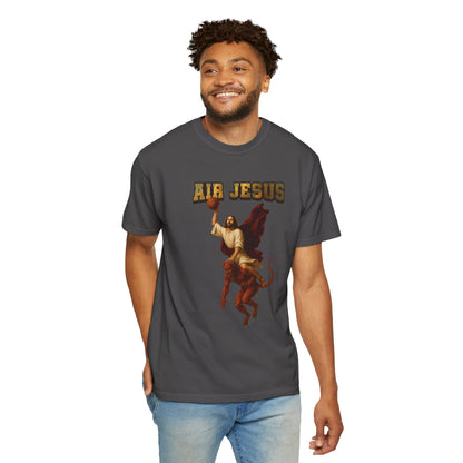 Jesus Dunking Basketball Clouds Christian T-Shirt | Air Jesus