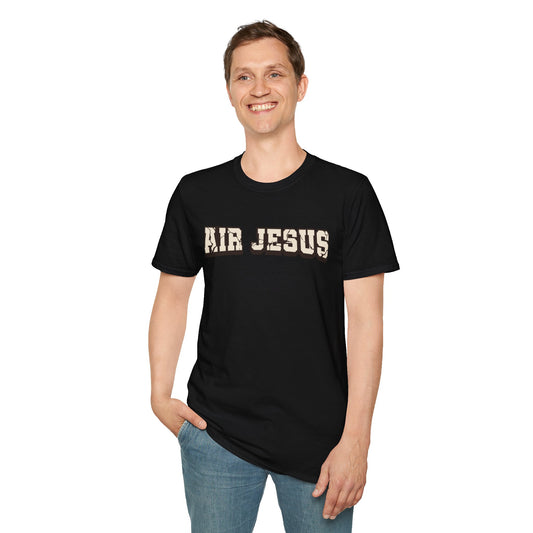Air Jesus Cracked Text Christian T-Shirt