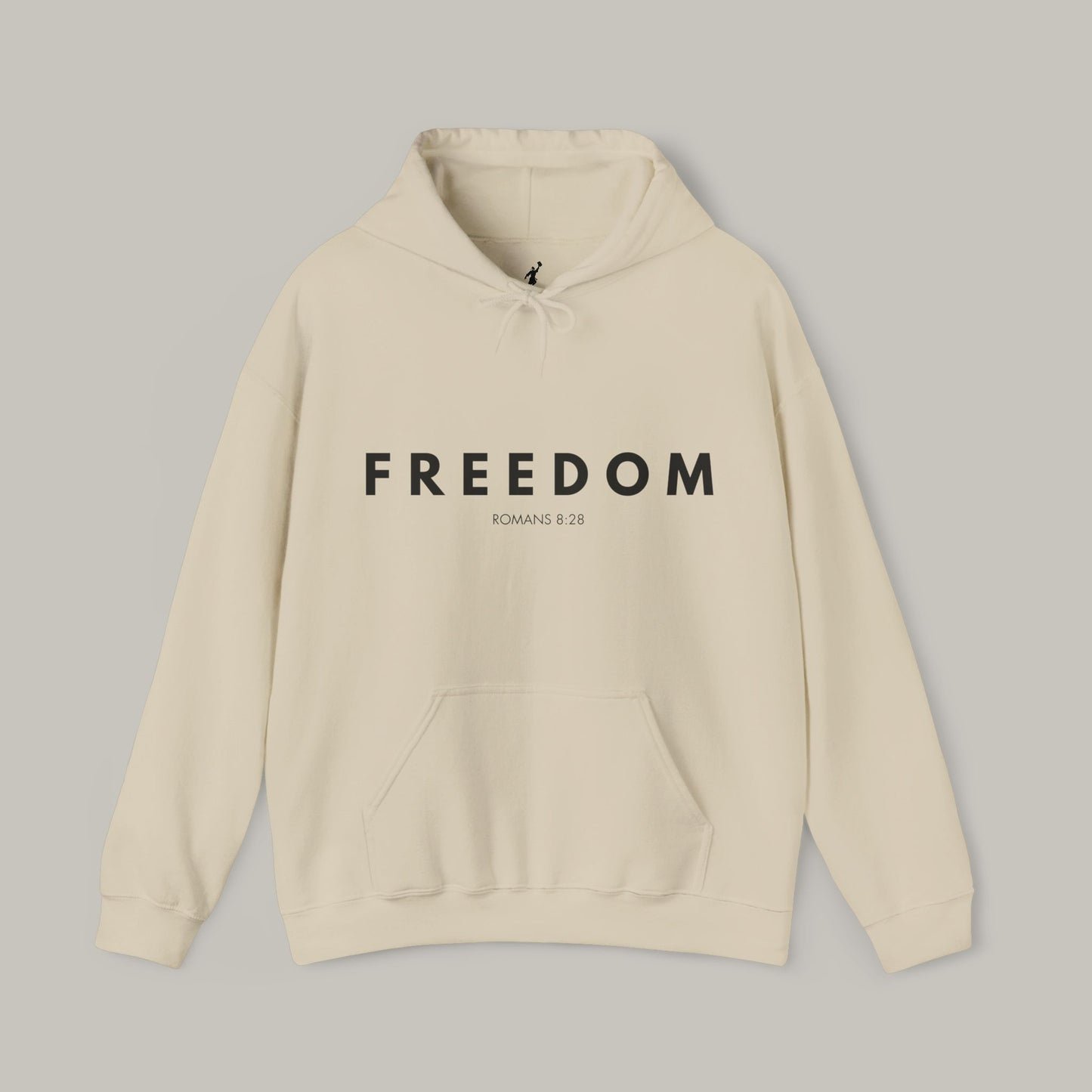 Unisex Charlie Kirk FREEDOM Hoodie – Romans 8:28 “God Works for the Good”