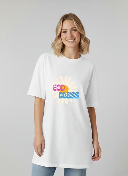 God Bless Oversized Christian T-Shirt | Air Jesus