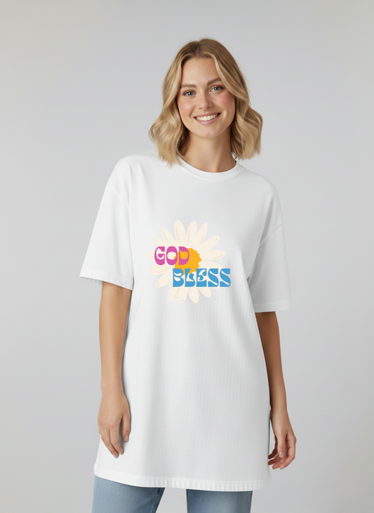 God Bless Oversized Christian T-Shirt | Air Jesus