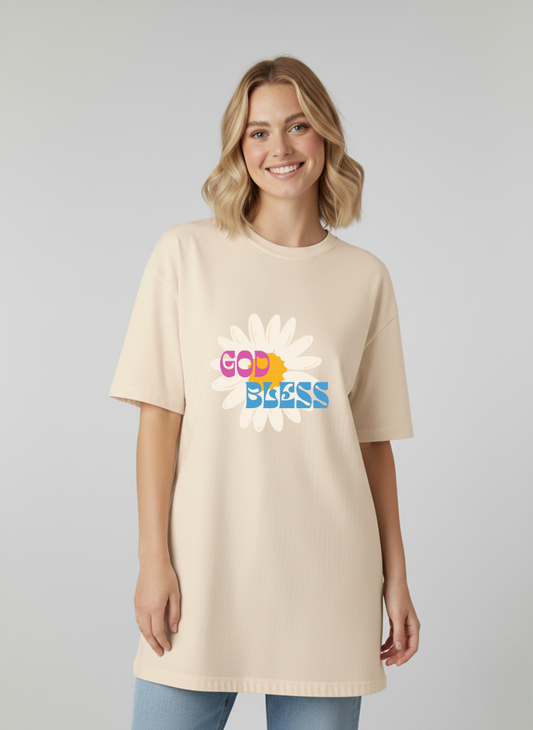 God Bless Oversized Christian T-Shirt | Air Jesus