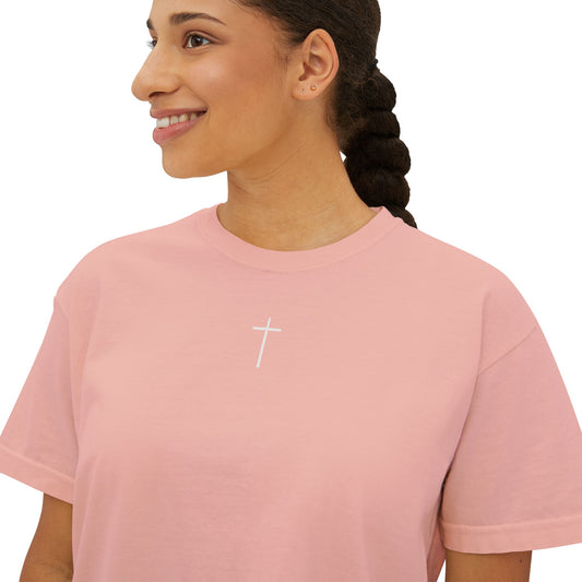 Jesus Saves Cropped Christian T-Shirt – Ephesians 2:8-9