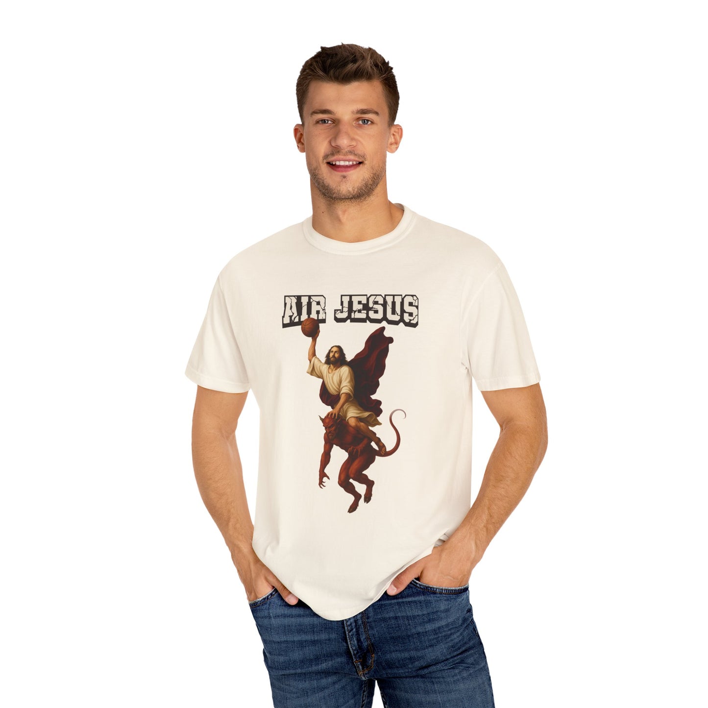 Jesus Dunking Basketball Christian T-Shirt | Air Jesus