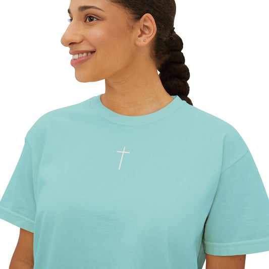 Jesus Saves Cropped Christian T-Shirt – Ephesians 2:8-9