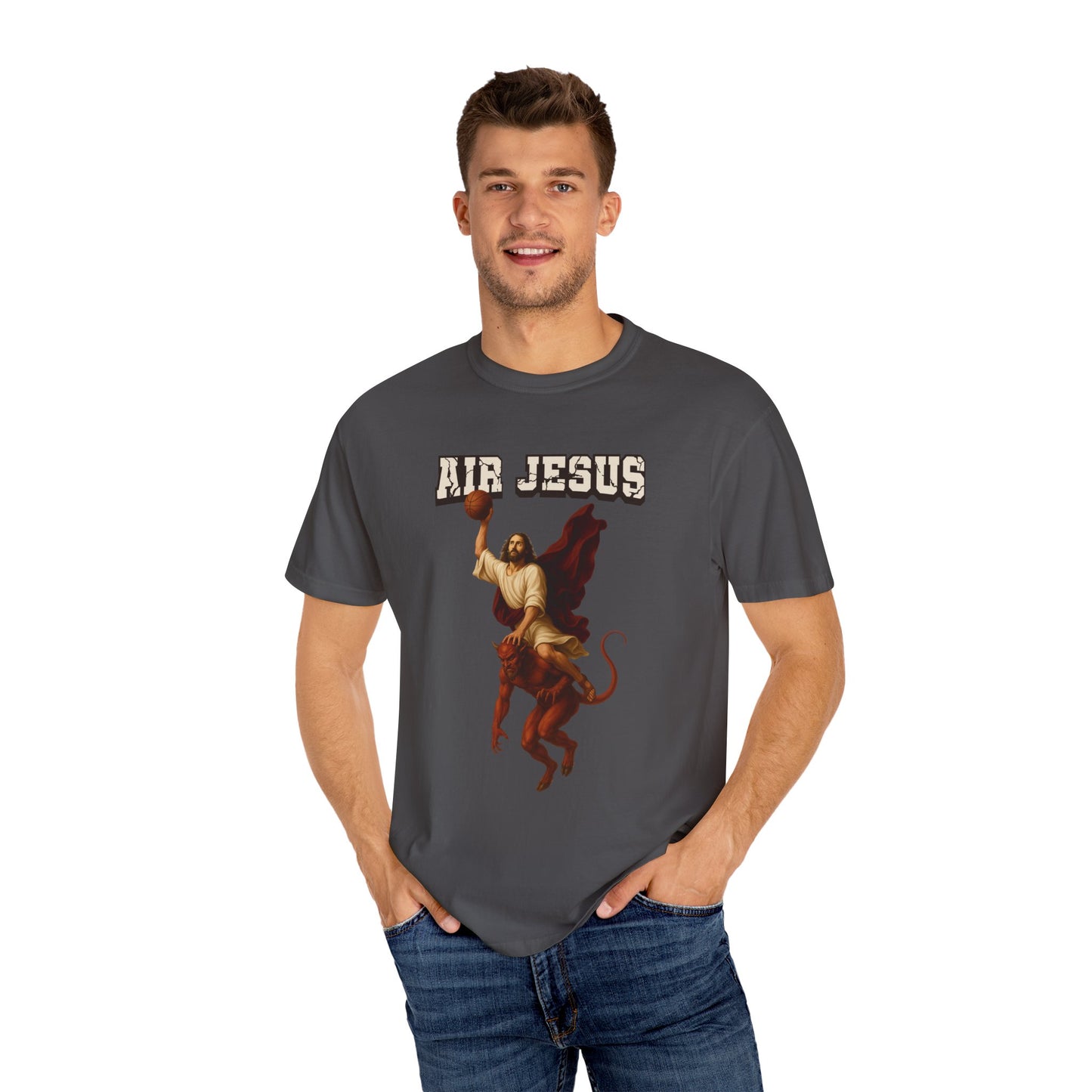 Jesus Dunking Basketball Christian T-Shirt | Air Jesus
