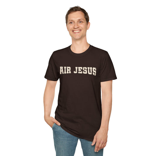 Air Jesus Cracked Text Christian T-Shirt
