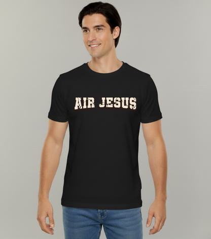 Air Jesus Cracked Text Christian T-Shirt