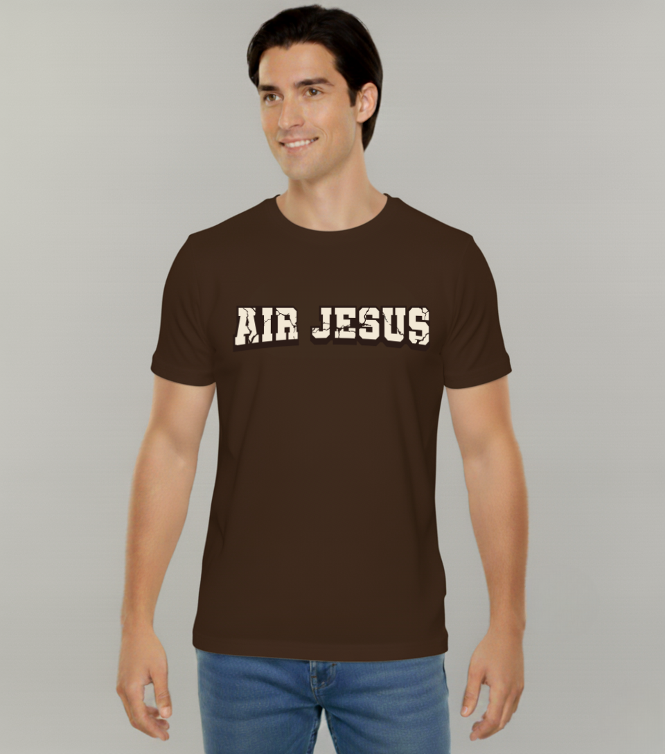 Air Jesus Cracked Text Christian T-Shirt