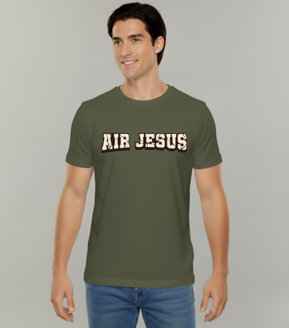Air Jesus Cracked Text Christian T-Shirt