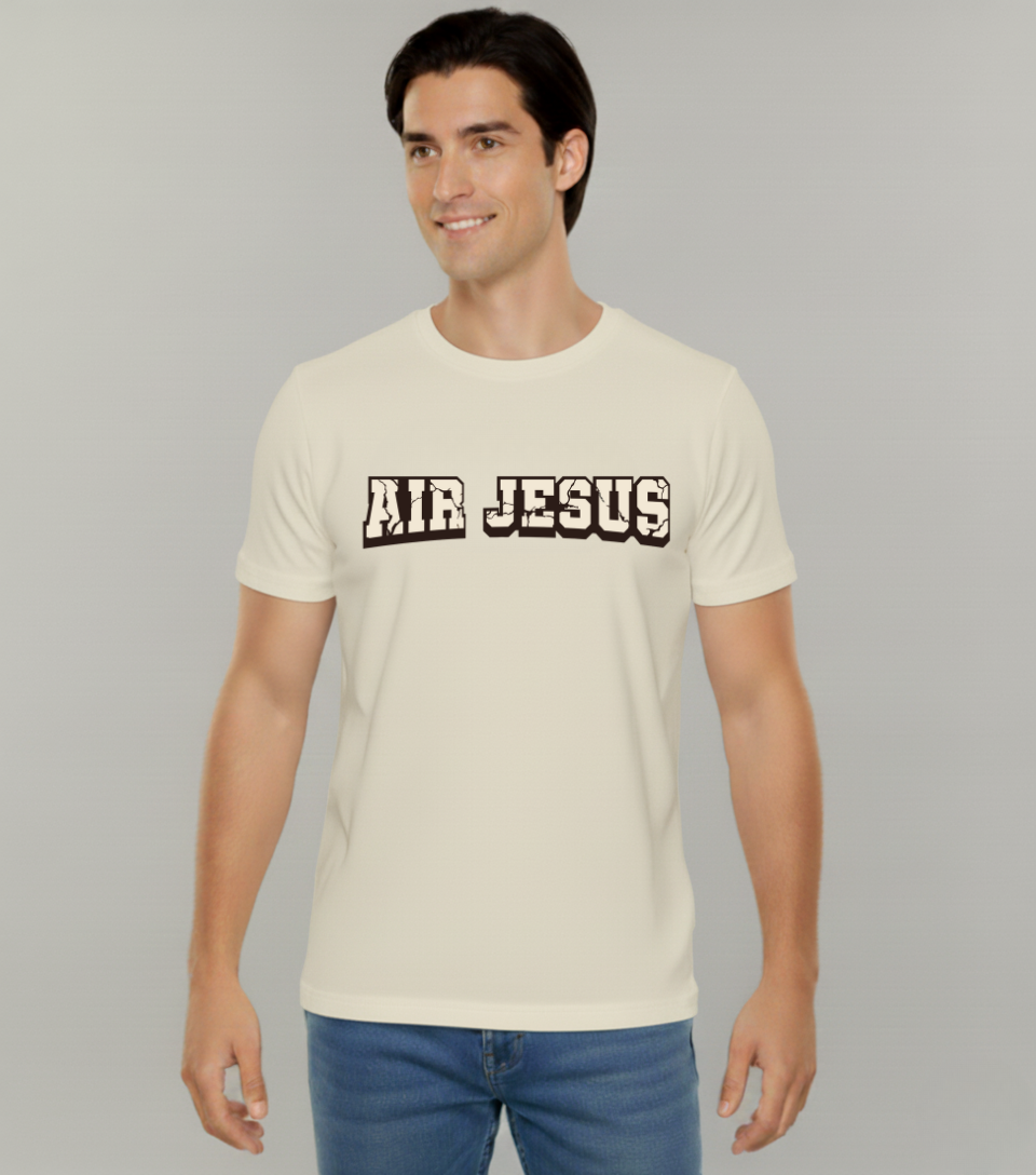 Air Jesus Cracked Text Christian T-Shirt
