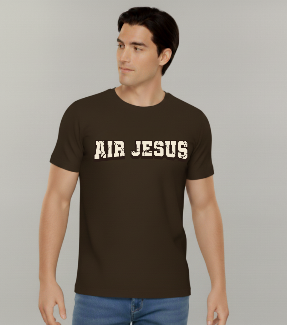 Air Jesus Cracked Text Christian T-Shirt