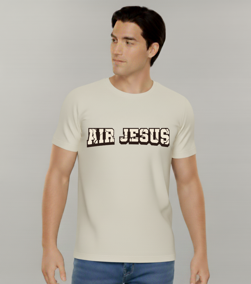 Air Jesus Cracked Text Christian T-Shirt