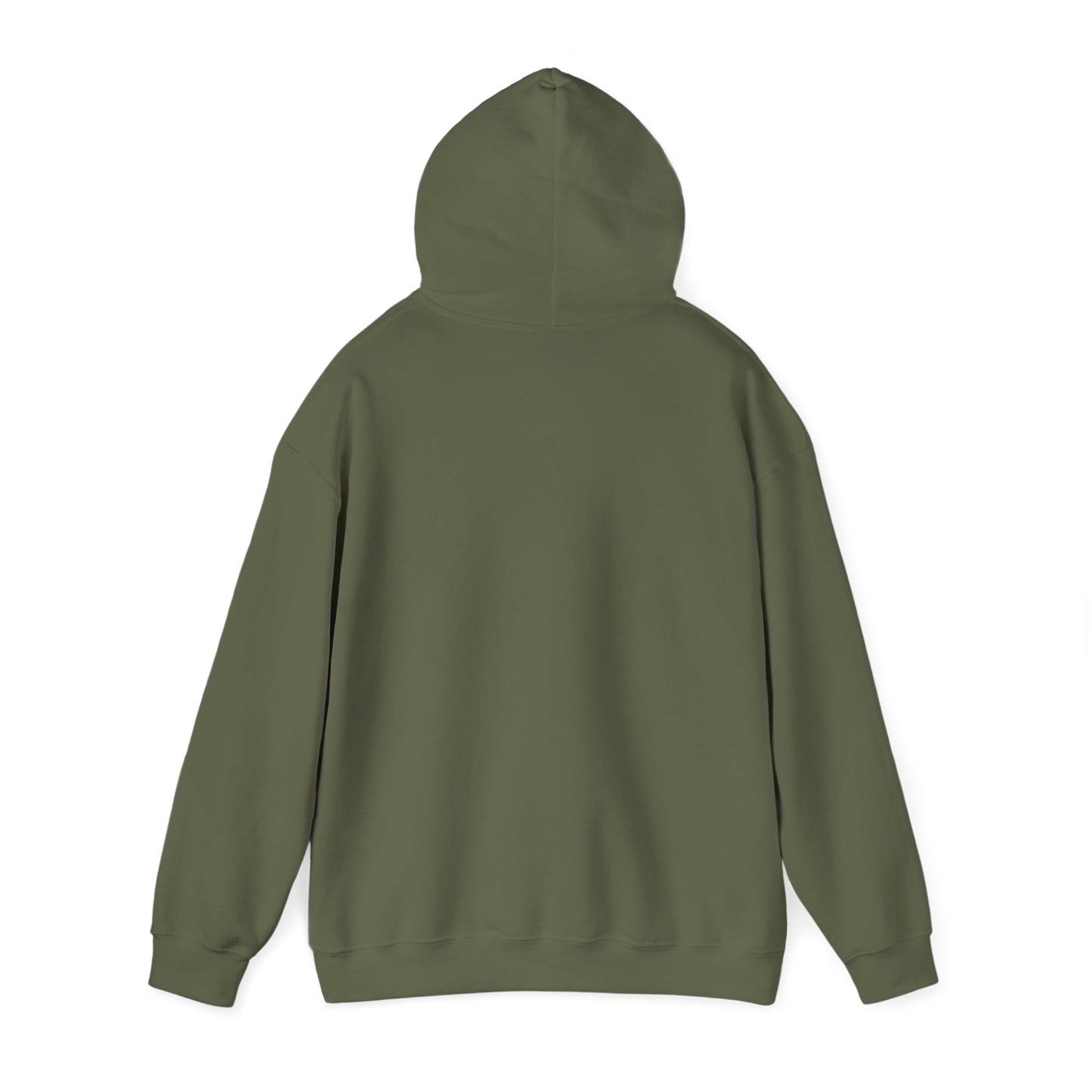 Green hoodie on a white background