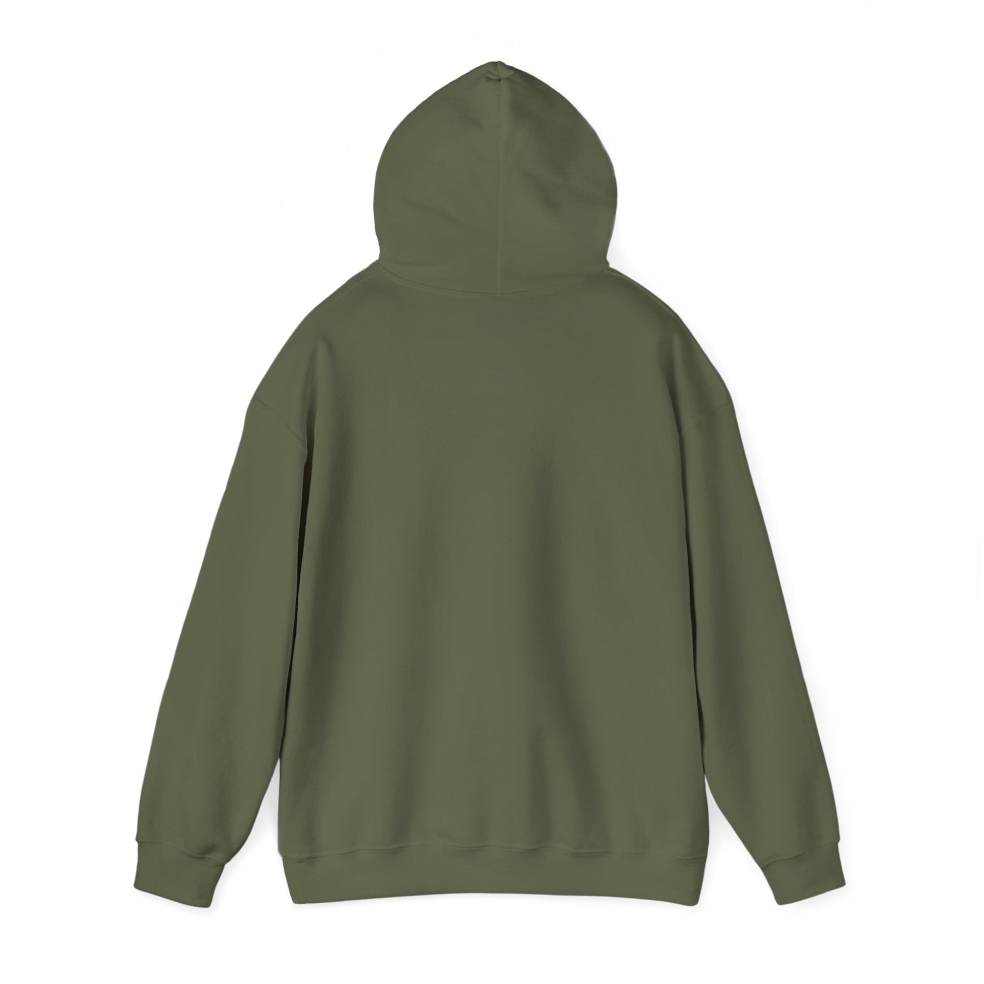 Green hoodie on a white background