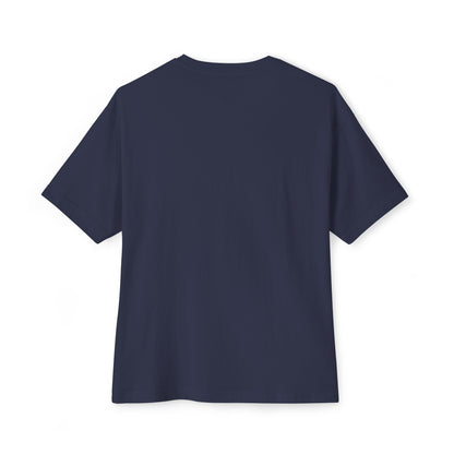 Navy blue t-shirt on a white background